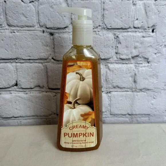 VTG Bath & Body Works Creamy Pumpkin Antibacterial Deep Cleansing Hand Soap - Picture 1 of 2